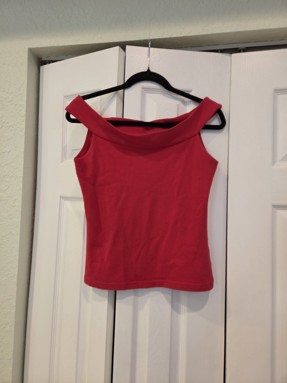 Vintage Y2K Energie Off-the-Shoulder Camisole - Red Size Large